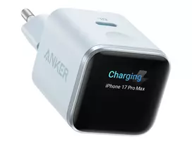 Anker Nano Charger 45W, Smart Display, Blue | Anker