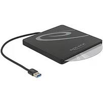 Delock External enclosure for 5.25? Slot-in Slim SATA Drives 9.5 / 12.7 mm to USB Type-A male, drive enclosure (black) 42604