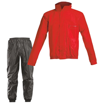 ACERBIS lietaus striukė ir kelnės Logo Rain Suit raudona/juoda