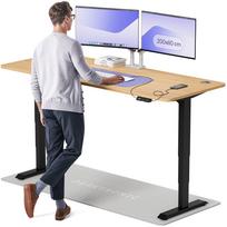 Kompiuterio stalas reguliuojamo aukščio Desktronic HomePro, 200 cm x 80 cm, 61 - 125.5 cm, ąžuolo sp./juoda sp.