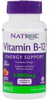 Vitamin B-12 Fast Dissolve, 5000mcg - 100 tablečių - Natrol