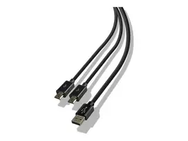 LEXIP X STEELPLAY Dual Play & Charge Cable for Controller 3m Black PS4