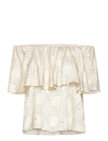 Day Birger Et Mikkelsen - Hon - Fluid Viscose Stitch - Marškinėliai be rankovių - Kreminė spalva