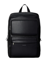 Calvin Klein - Raised Double Pocket Backpack - Verslo kuprinė - Juoda