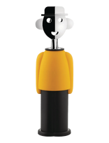 Alessi - Corkscrew In Thermoplastic, Yellow And Black And Chrome-Plated Zamak - Butelių atidarytuvai ir vyno kamščiai - Geltona