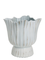 Lene Bjerre - Palazzo Flower Pot 24X23.5X23.5 Cm. White - Gėlių vazonas - Balta
