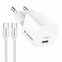 Charger uniwersall Mini GaN 20W with cable 1m, USB-C P.D 3.0