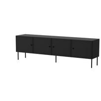 Televizoriaus spintelė Cama Meble Palazzo, juoda sp., 200.6 cm x 40 cm x 60.1 cm