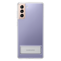 Samsung Galaxy S21+ skaidrus dėklas su stovu White White (Skaidrus)