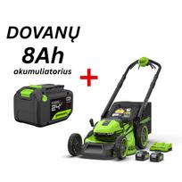 SAVAEIGĖ VEJAPJOVĖ 46 cm 48V(2x24V) (su 2X4Ah akumuliatoriais ir dvigubu krovikliu) MO48L424-01 + 8Ah