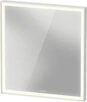 Veidrodis Duravit Cube L, su apšvietimu, kabinamas, 65 cm x 70 cm, balta sp.