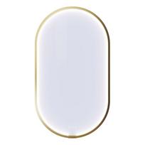 Veidrodis Dansani Moon, su apšvietimu, kabinamas, 60 cm x 105 cm, žalvario sp.