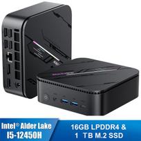 Kompiuteris Mini PC Blackview MP100 Pro Intel®Alder Lake I5-12450H 4.4GHz Maks 16 Go 1 To/SSD 4To, Windows 11 Pro, Wifi 6, 4K UHD 144 Hz - Pilka