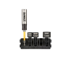 DEWALT SMŪGINIŲ GALVUČIŲ RINKINYS 3 vnt. + LAIKIKLIS 1/4″
