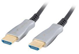 Kabelis Lanberg CA-HDMI-20FB-0100-BK HDMI Male (vyriška), HDMI Male (vyriška), 10 m, juoda sp.
