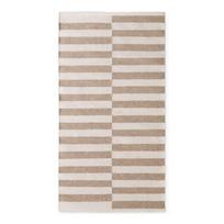 Apverčiamas/rankų darbo baltos spalvos/šviesiai rudos spalvos iš vilnos kilimas 80x150 cm Vika – Hanse Home