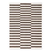 Apverčiamas/rankų darbo baltos spalvos/rudos spalvos iš vilnos kilimas 160x230 cm Vika – Hanse Home
