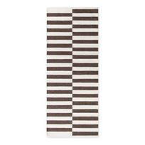 Apverčiamas/rankų darbo baltos spalvos/rudos spalvos iš vilnos kilimas 80x200 cm Vika – Hanse Home