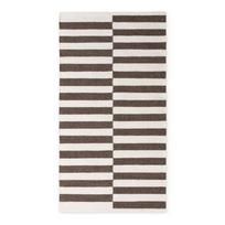 Apverčiamas/rankų darbo baltos spalvos/rudos spalvos iš vilnos kilimas 80x150 cm Vika – Hanse Home