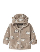 Name It - Nbnmeeko Fleece Jacket Aop - Flisinė striukė - Smėlio