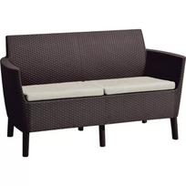 Keter Salemo 2 Seater Sofa 29209038599, 133x67x76cm, ruda, rotango imitacija, atsparus UV