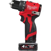 Milwaukee M12 BLDDRC-402C 4933499688, 12V, 40Nm, 2x4Ah, 10mm, 13 sukimo momento nustatymai, bešepetinis variklis, LED šviesa