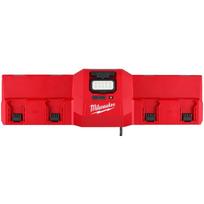 Milwaukee M12-18GBC4 4933493863 įrankių dėžės įkroviklis, 12-18V, Li-ion, 4 lizdai, 6A, 450lm, USB-C 2x15W