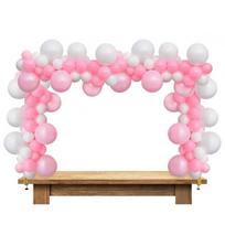 Auksinis horizontalus dekoracijų rėmas 260 x 100 cm – prie stalo prisukamas rėmas balionų ir gėlių kompozicijoms