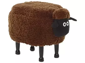 Gyvūno formos pufas su daiktadėže SHEEP, rudas ėriukas