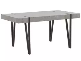 Valgomojo stalas ADENA pilkas betono efekto 150 cm 90 cm
