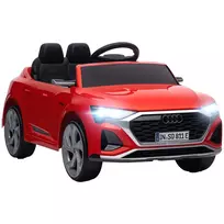 Elektrinis vaikiškas automobilis, 12V Audi Q8, 3-5 km/h, su nuotolinio valdymo pultu, priekiniais žibintais, muzika, raudonas