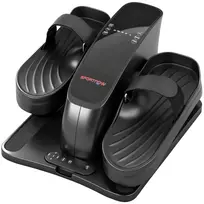 SPORTNOW Mini pedalo treniruoklis, 12 greičių, LED ekranas, nuotolinio valdymo pultelis, neslystantis, nešiojamas, metalas, plastikas, juodas