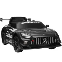 AIYAPLAY Mercedes elektrinis automobilis vaikams, 12V baterija, LED žibintai, muzikos funkcija, garsinis signalas, 3-8 metai, juodas