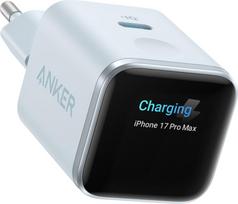 Anker Nano Charger 45W, Smart Display, Blue | Anker