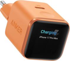 Anker Nano Charger 45W, Smart Display, Orange | 24 pin USB-C