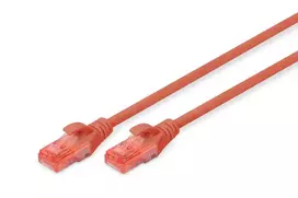 DIGITUS Professional Patch laidas - CAT6 - U/UTP - Apsaugotas nuo užkliuvimo - 1m - Raudonas