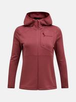 Peak Performance Bluza damska PEAK PERFORMANCE W Trail Polartec Power Grid Zip Hood kolor czerwony - L