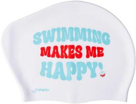Finis long hair silicone cap print balta