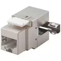 Wentronic Goobay CAT 6 KeyStone RJ45 lizdas, STP ekranuotas, 250 MHz - LSA jungtis, 90° kampinis išėjimas (95901)