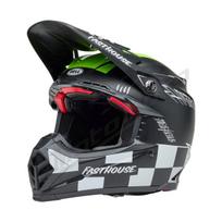 BELL Moto-9S Flex Fasthouse Smoke Bomb Krosinis šalmas