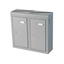 PD942 Horizontalus vidaus pašto dėžutė, 2 sekcijos, pilka