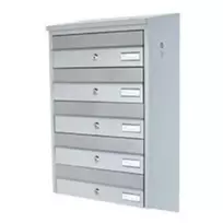 PD915 Vertikalus lauko pašto dėžė, 5 sekcijos, pilka
