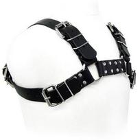 LEATHER BODY - Juoda vyrų petneša