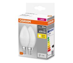 Komplektas 2x LED lemputės B38 E14/4,9W/230V 2700K - Osram