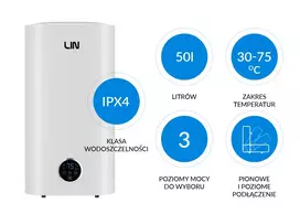 Elektrinis vandens šildytuvas LIN LIFVD1SMWH 50L UNIVERSAL baltas