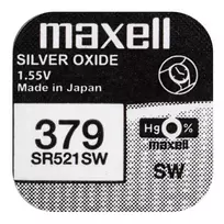 Baterija - Maxell 379 SR521SW Sidabro Oksido Laikrodžio Baterija, 1 Vnt.