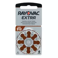 Baterijos - Rayovac 312 / PR41 Baterijos Klausos Aparatams, 8 vnt.
