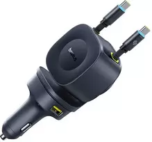 „Baseus PrimeTrip VR2 Max“ 100 W automobilinis įkroviklis su paslėptu kabeliu, 3 x USB-C, 1 x USB, juodos spalvos (C0206600)