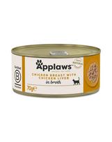 APPLAWS Cat Broth 70g vištiena su kepenėlėmis sultinyje drėgnas maistas katei