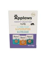 APPLAWS Cat Mix 6 × 70 g – įvairių skonių drėgno ėdalo želėje rinkinys katėms